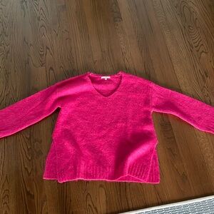 Anthropology pink wool oversized sweater size XS